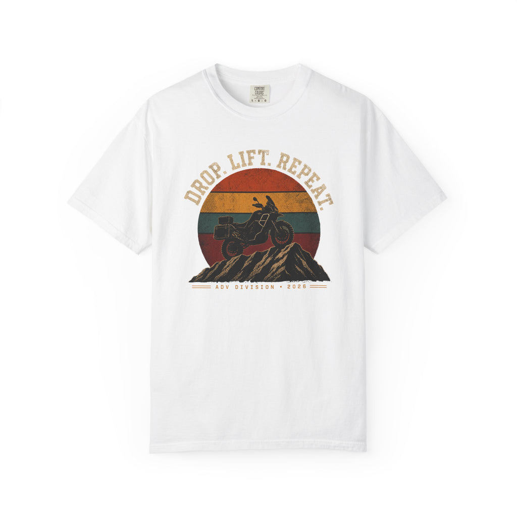 Drop. Lift. Repeat. Retro Sunset T-Shirt
