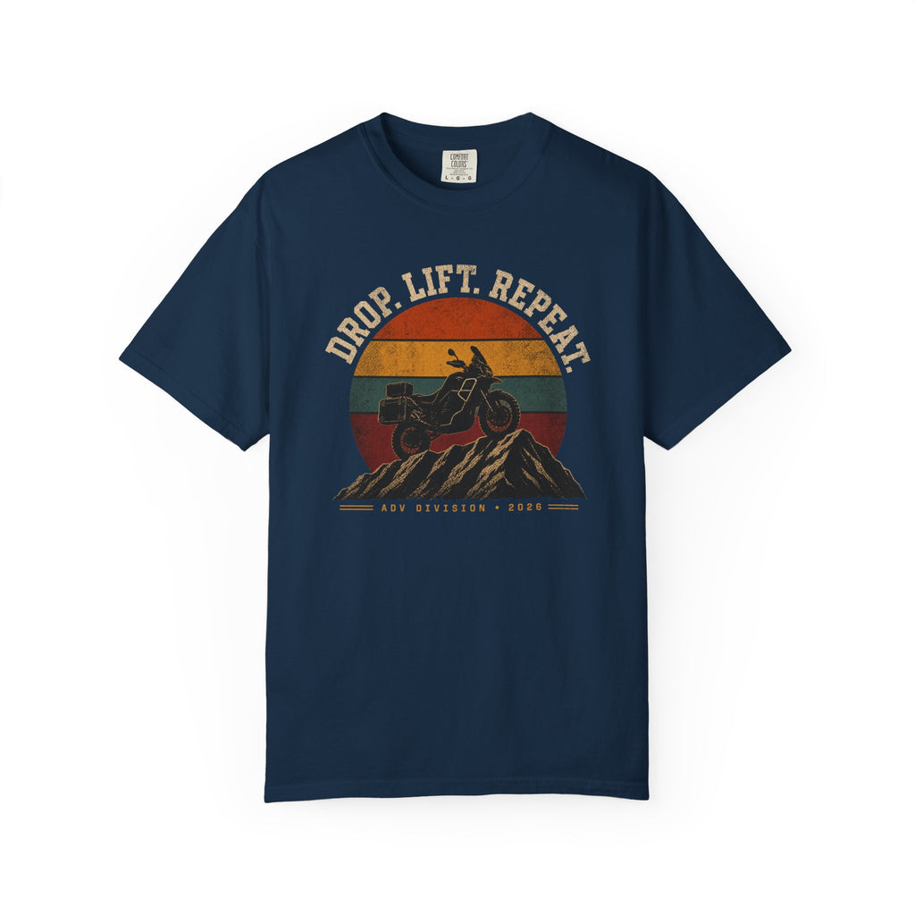 Drop. Lift. Repeat. Retro Sunset T-Shirt