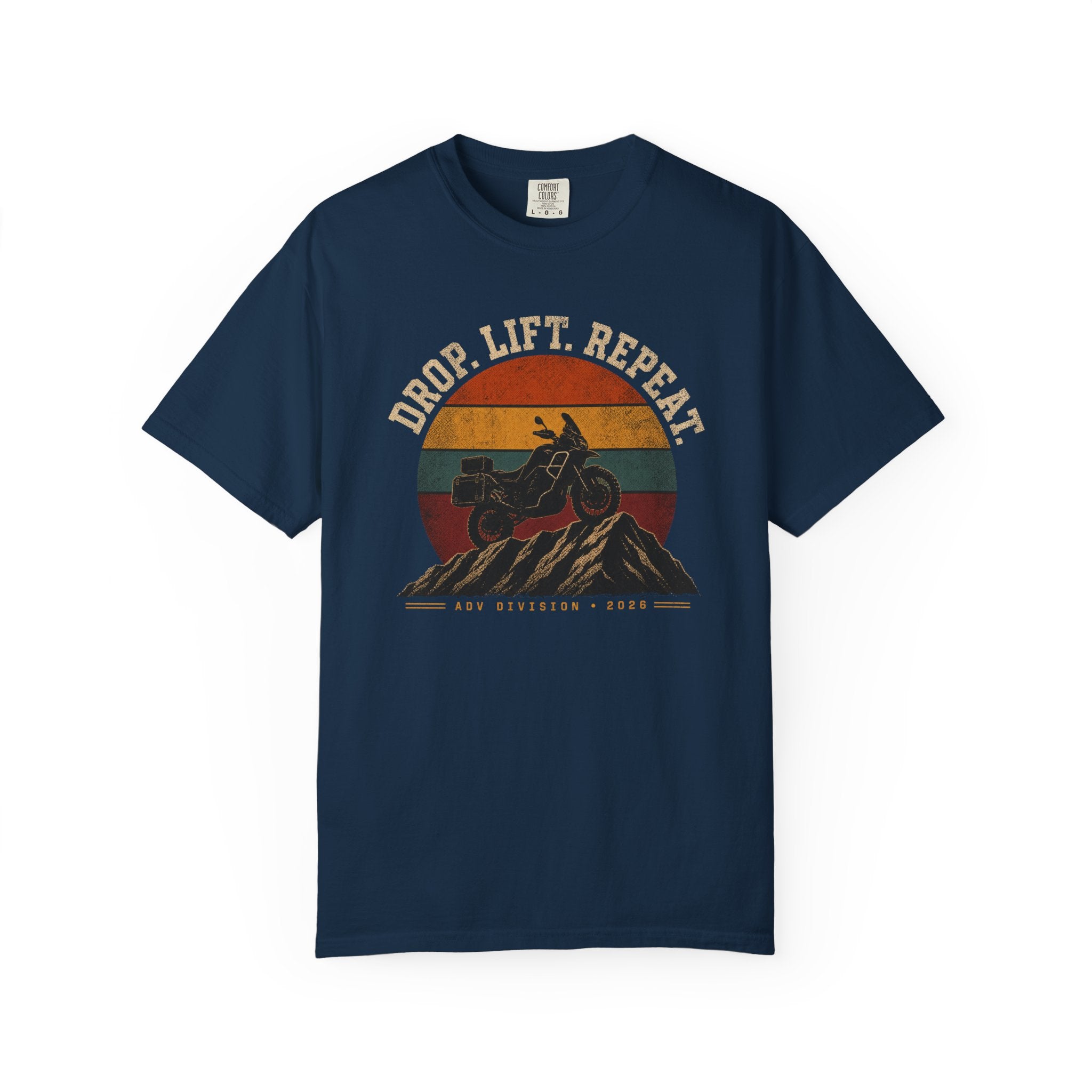 Drop. Lift. Repeat. Retro Sunset T-Shirt