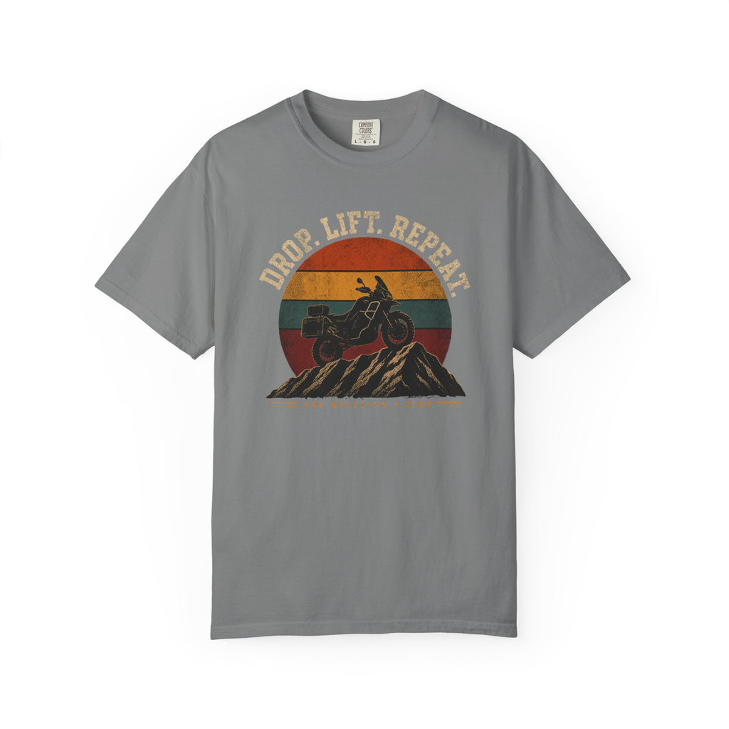 Drop. Lift. Repeat. Retro Sunset T-Shirt