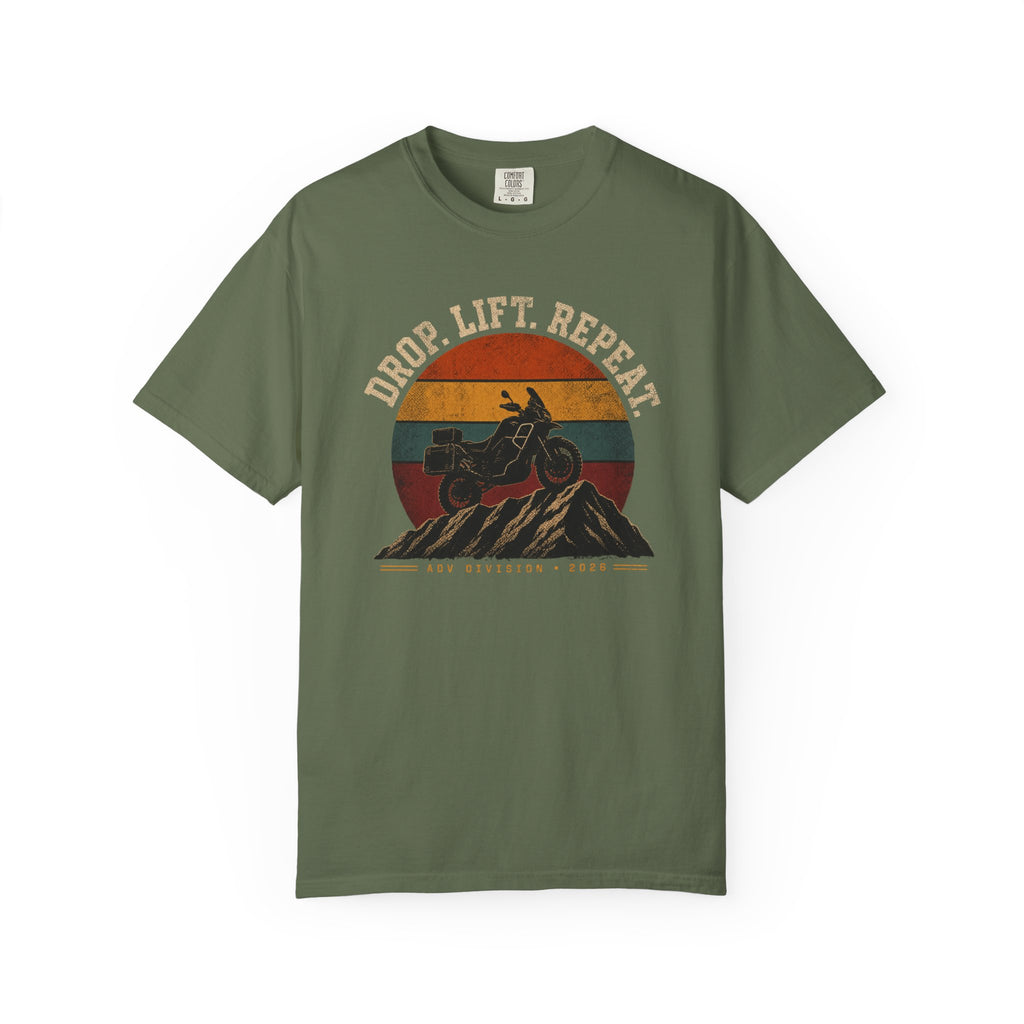 Drop. Lift. Repeat. Retro Sunset T-Shirt