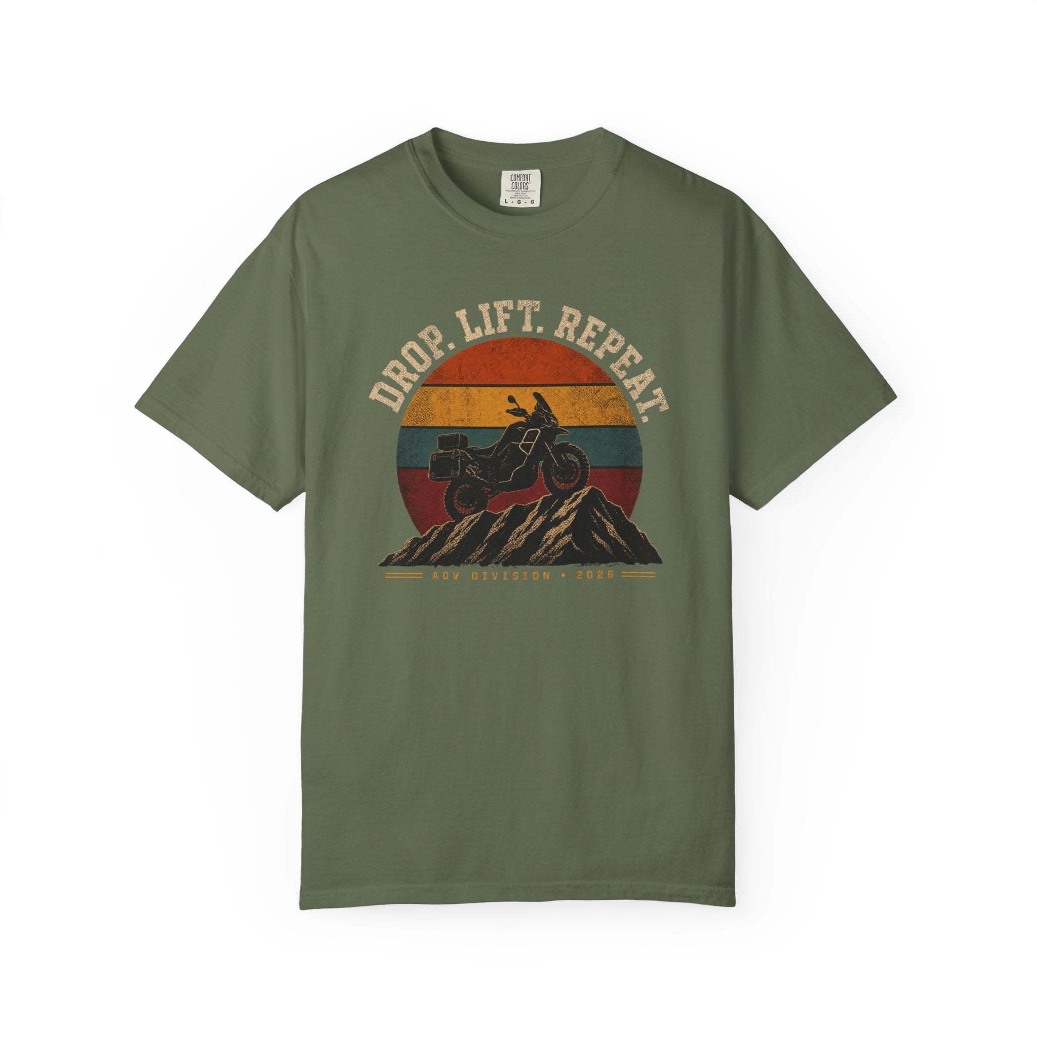 Drop. Lift. Repeat. Retro Sunset T-Shirt