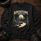Adventure Awaits Forest Crewneck