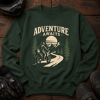 Adventure Awaits Forest Crewneck