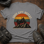 Drop. Lift. Repeat. Retro Sunset T-Shirt