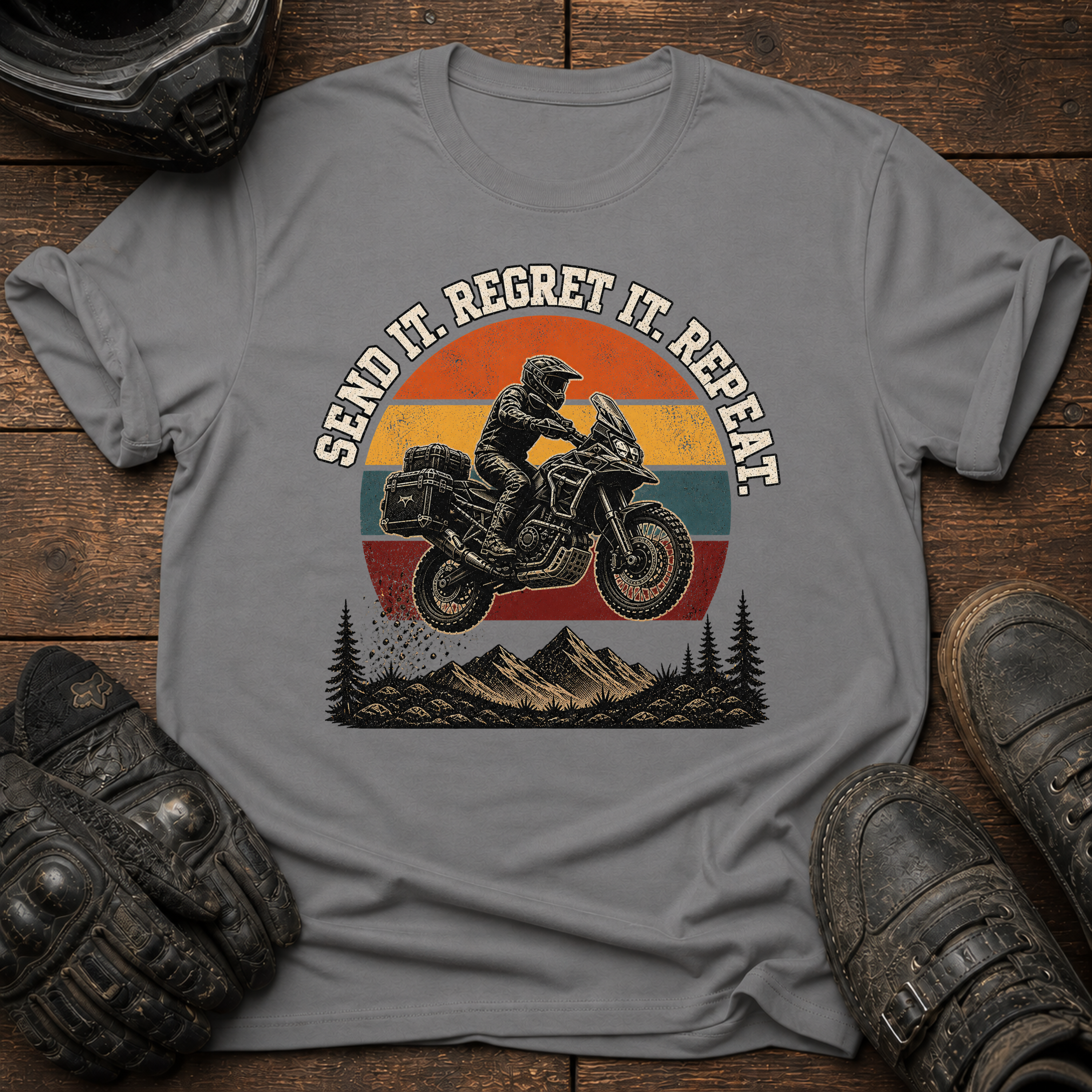 Send It. Regret It. Repeat Vintage Sundown T-Shirt