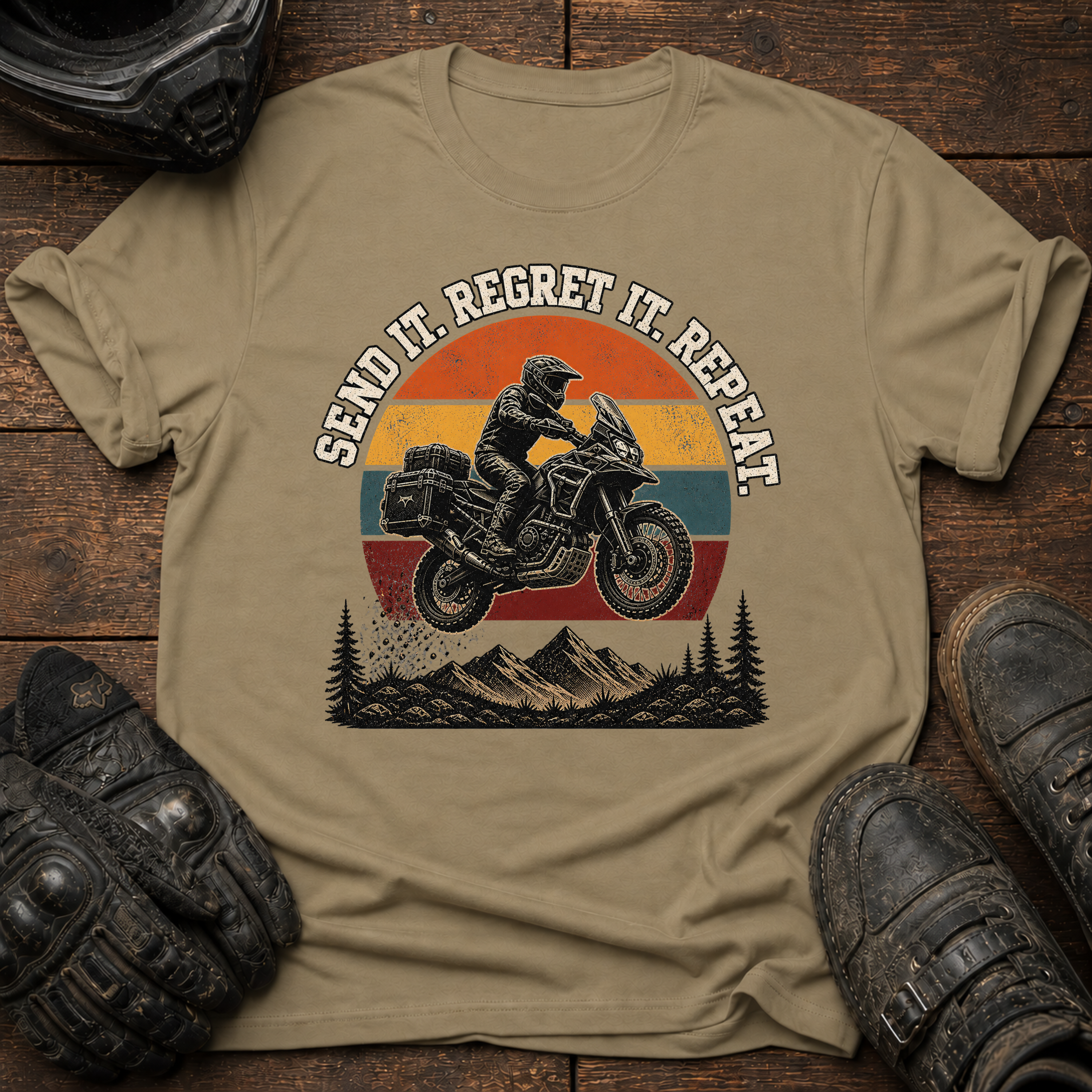 Send It. Regret It. Repeat Vintage Sundown T-Shirt