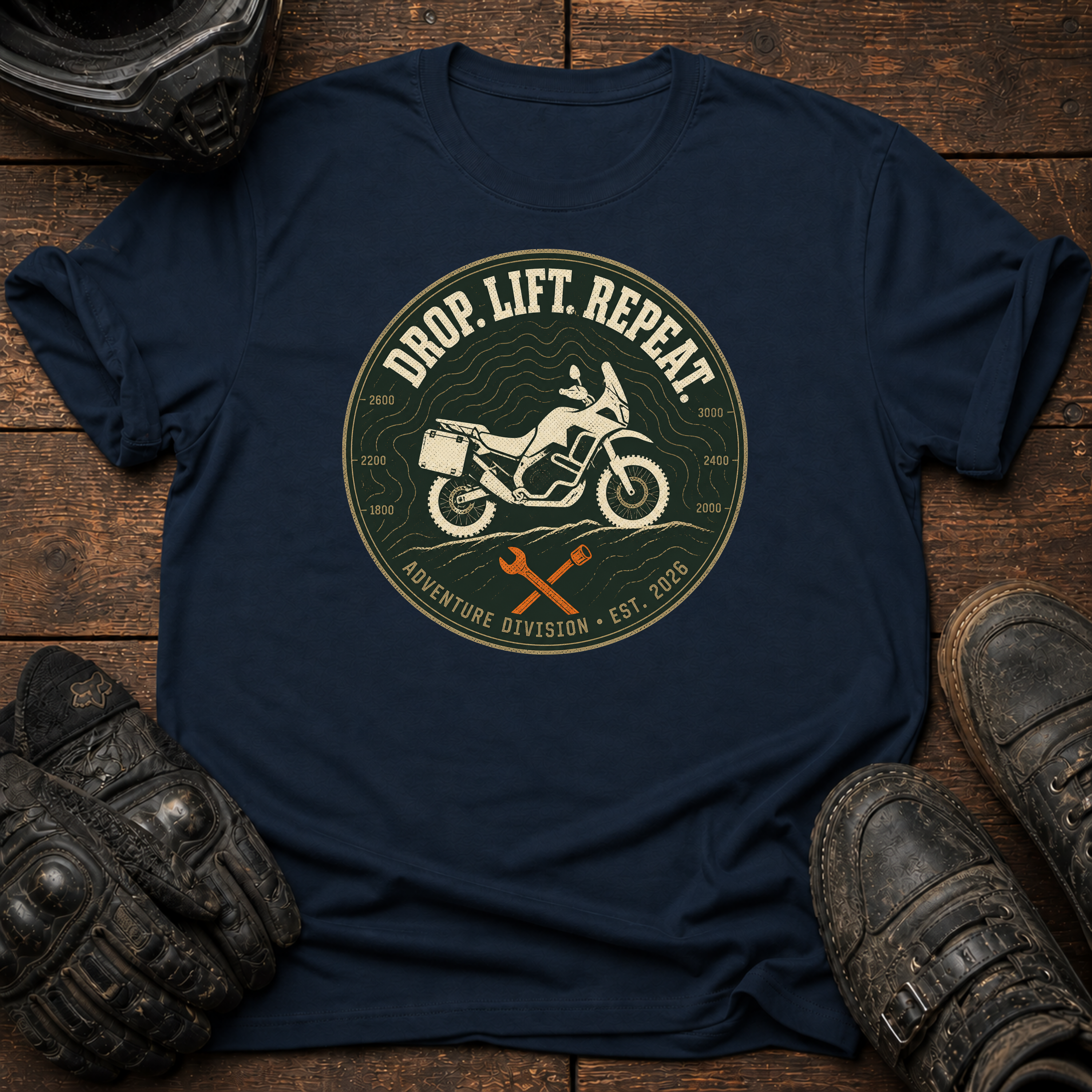 Drop. Lift. Repeat Vintage Badge T-Shirt