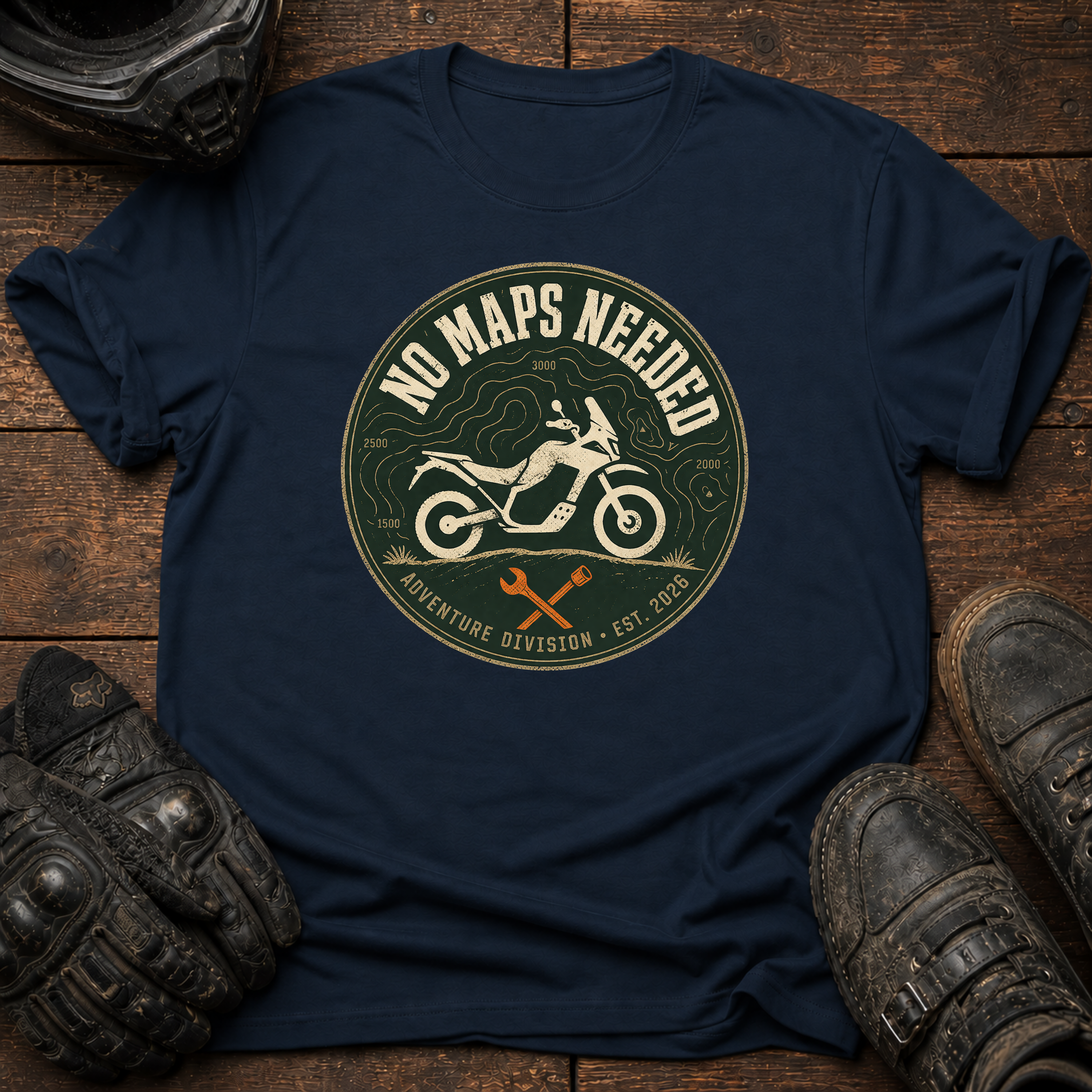 No Maps Needed Vintage Badge T-Shirt