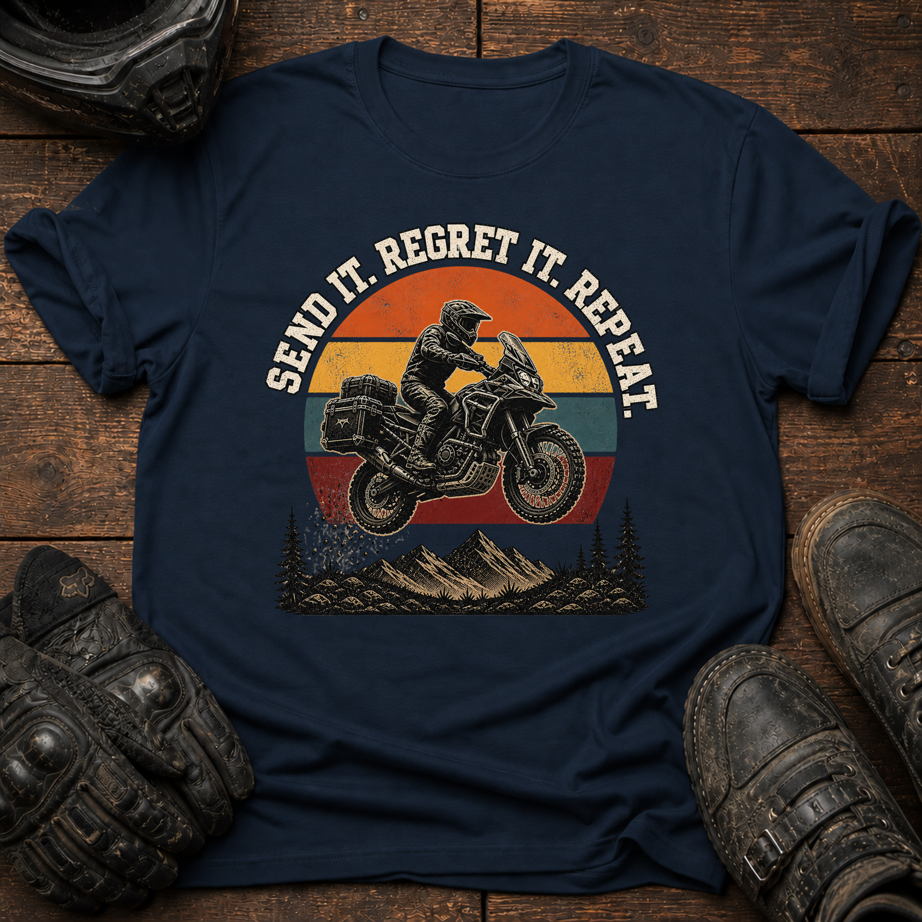 Send It. Regret It. Repeat Vintage Sundown T-Shirt