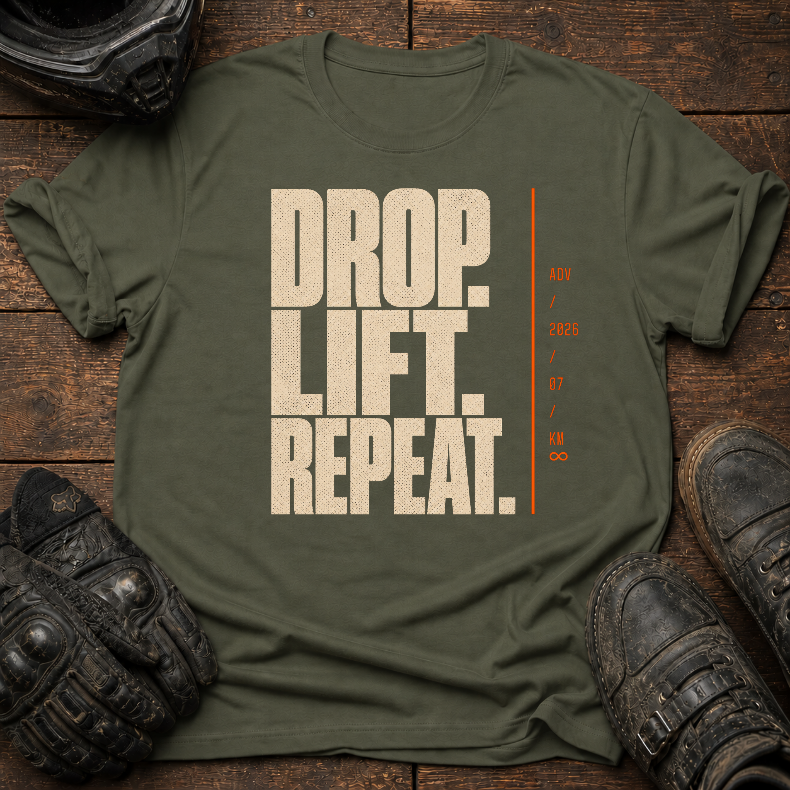 Drop. Lift. Repeat Bold T-Shirt