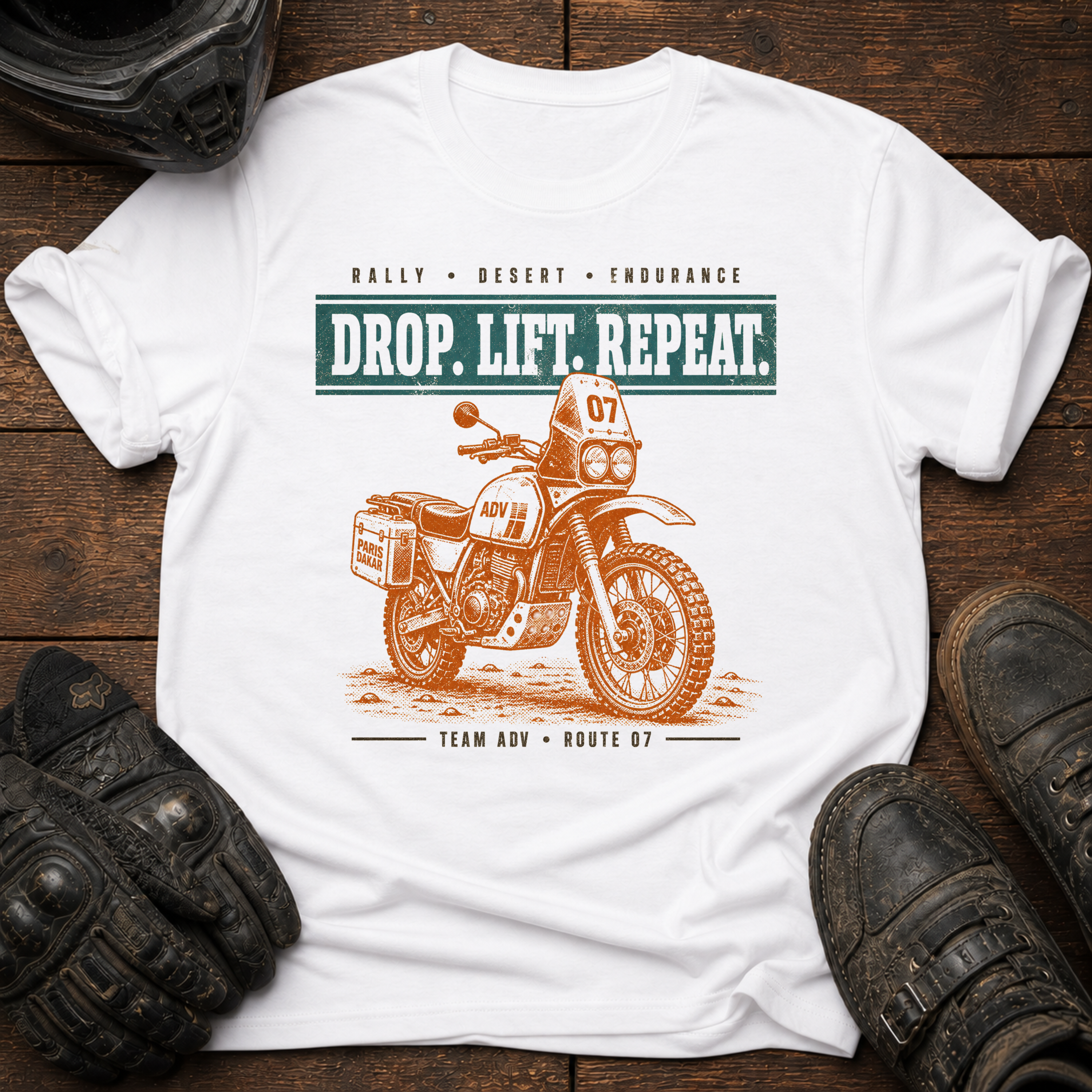 Drop. Lift. Repeat. Retro T-Shirt