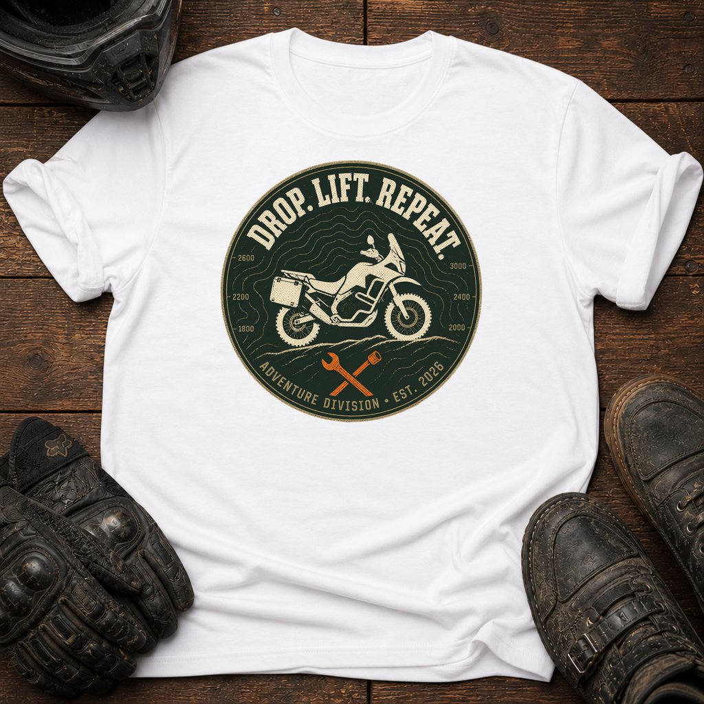 Drop. Lift. Repeat Vintage Badge T-Shirt