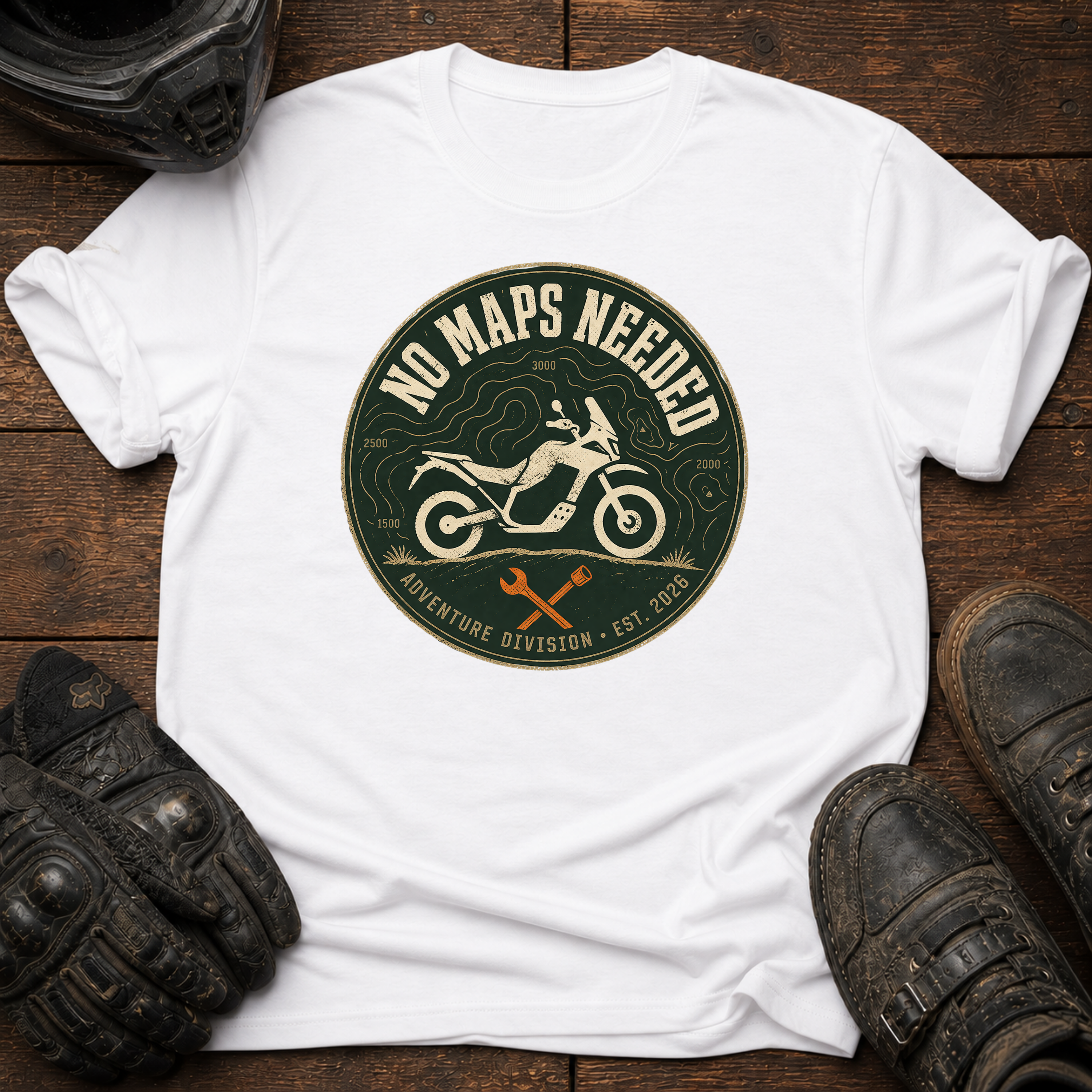No Maps Needed Vintage Badge T-Shirt
