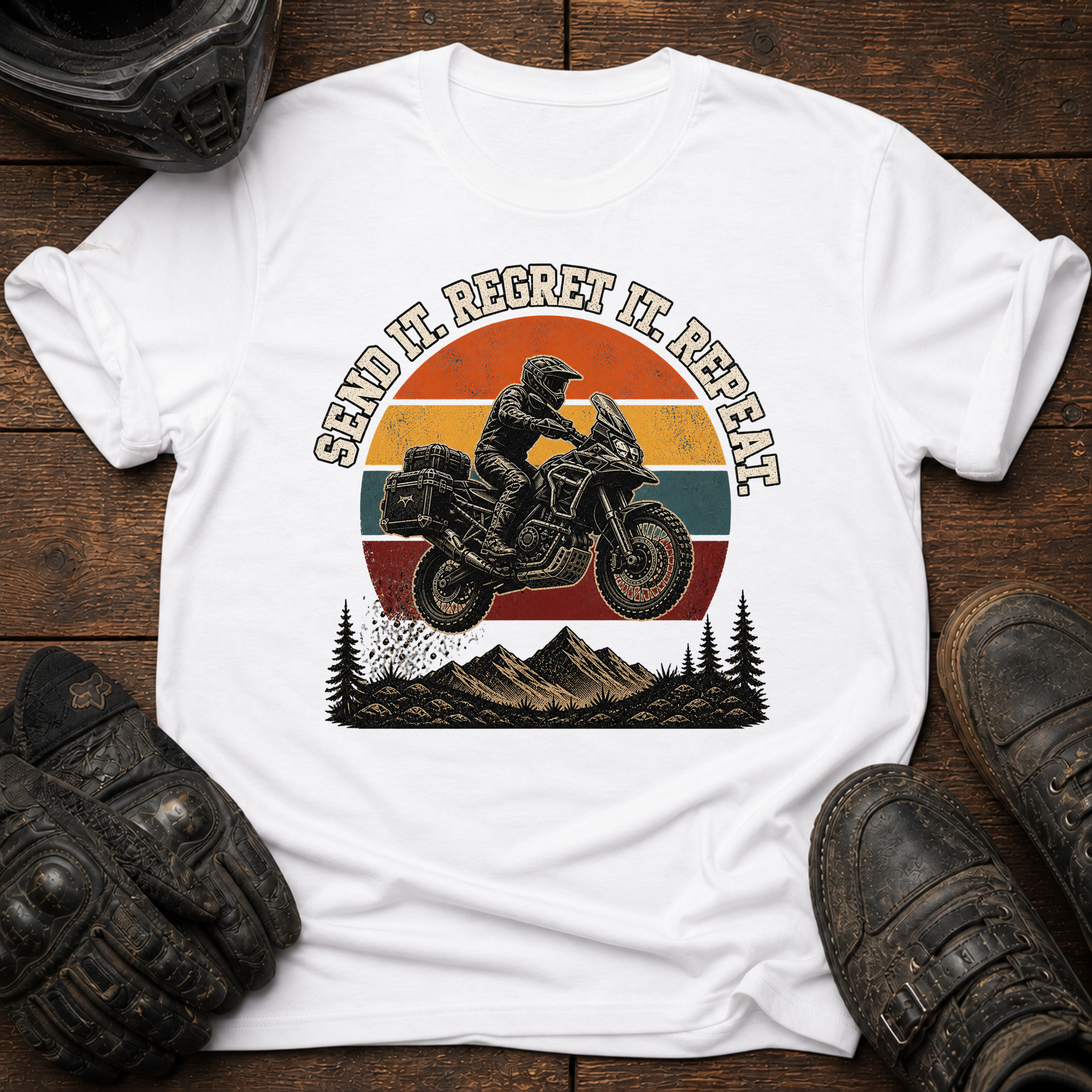 Send It. Regret It. Repeat Vintage Sundown T-Shirt